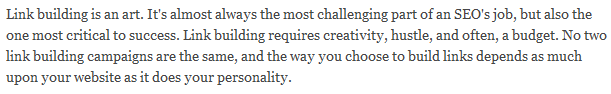 Definition of Link Building by SEOMoz
