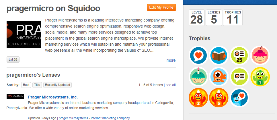 Squidoo Profile of Prager Microsystems