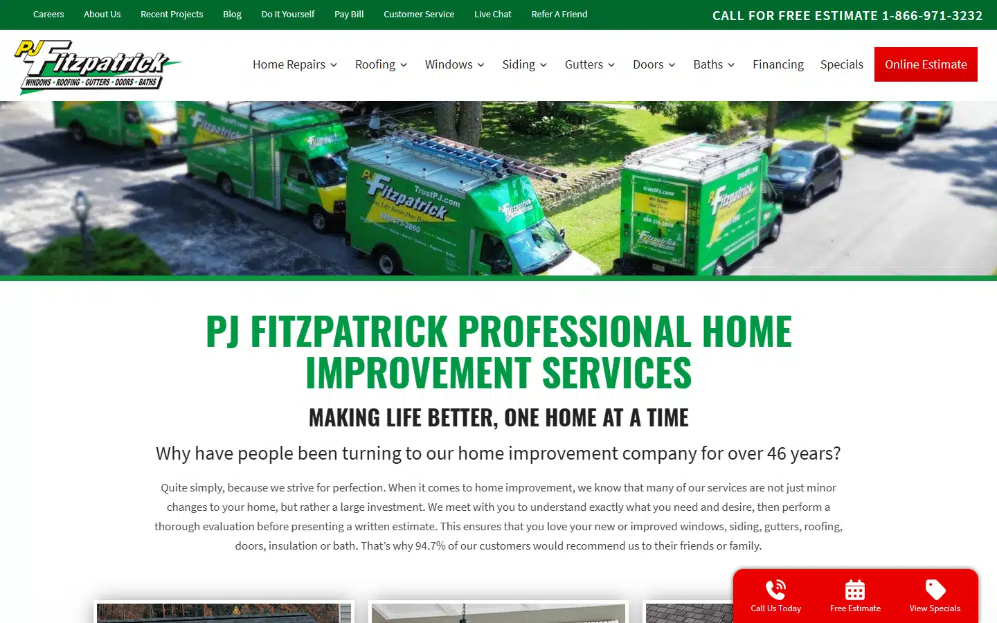 Placeholder for the P.J. Fitzpatrick website screenshot