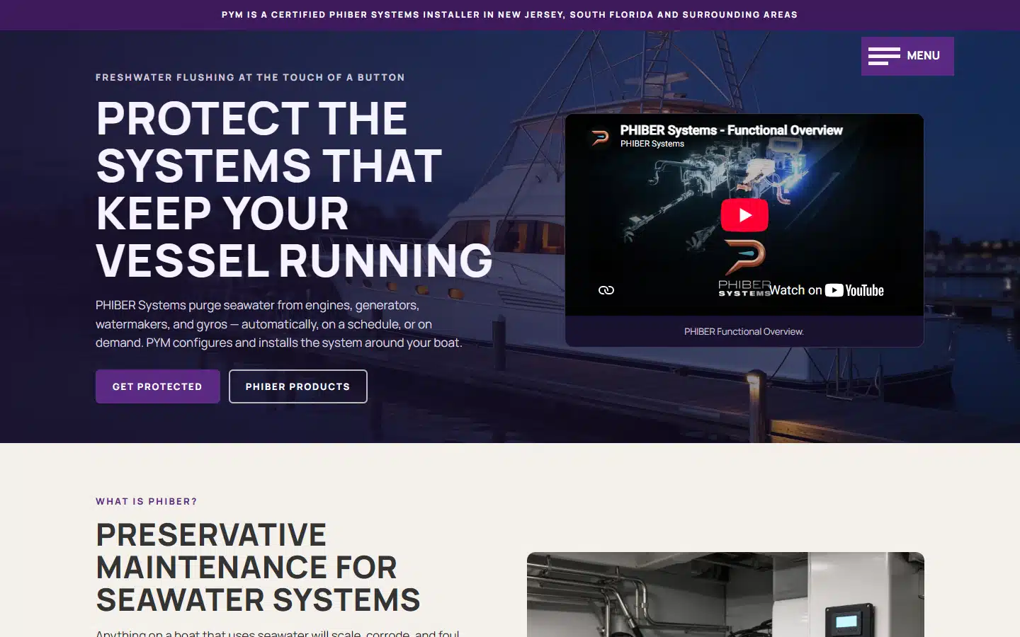 Placeholder for the Premier Yacht Management website screenshot