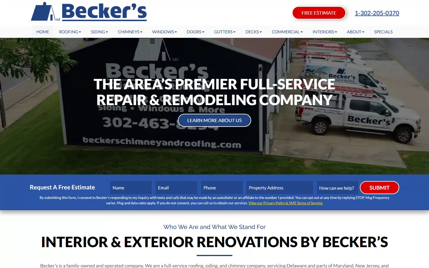 Placeholder for the Becker's website screenshot